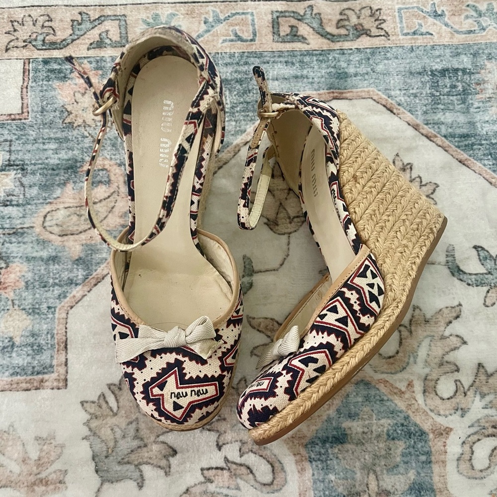 Miu Miu Espadrilles Bow Wedges